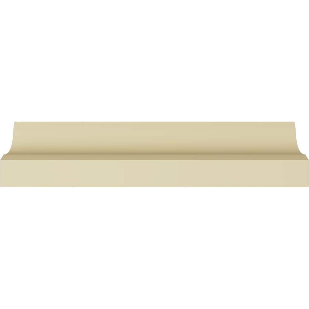 Maria 94.5" White Polyurethane Traditional Crown Moulding