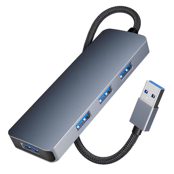 Lukyamzn 4-Port USB 3.0 Hub Splitter Ultra-Slim Expander for Mouse Keyboard Flash Drive Compatible with Laptop PC Xbox PS5