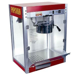 Theater Pop 6 oz. Red Stainless Steel Countertop Popcorn Machine