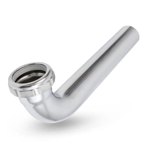 1-1/4 in. x 8 in. Brass Slip Elbow for Tubular Drain Applications, 22GA, Chrome Plated