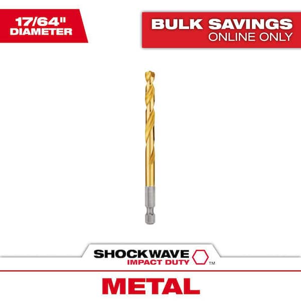 SHOCKWAVE 17/64 in. Titanium Twist Drill Bit