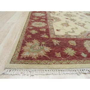 Ivory 8 ft. x 10 ft. 1 in. Hand Knotted Wool Traditional Area Rug