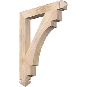 3.5 in. x 34 in. x 26 in. Douglas Fir Merced Arts and Crafts Smooth Bracket