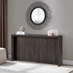Piedmont 55.75 in. Alder Brown Rectangle MDF Top Console Table