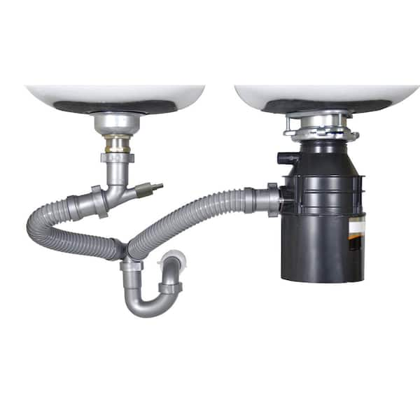 Double Kitchen Sink Plumbing With Dishwasher And Garbage Disposal