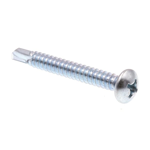 #14 x 2 in. Zinc Plated Case Hardened Steel Phillips Drive Pan Head Self-Drilling Sheet Metal Screws (50-Pack)