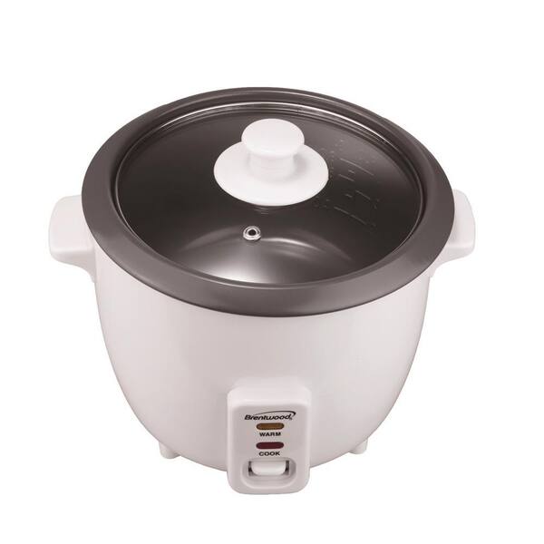 Brentwood® 10-Cup Rice Cooker and Steamer, White