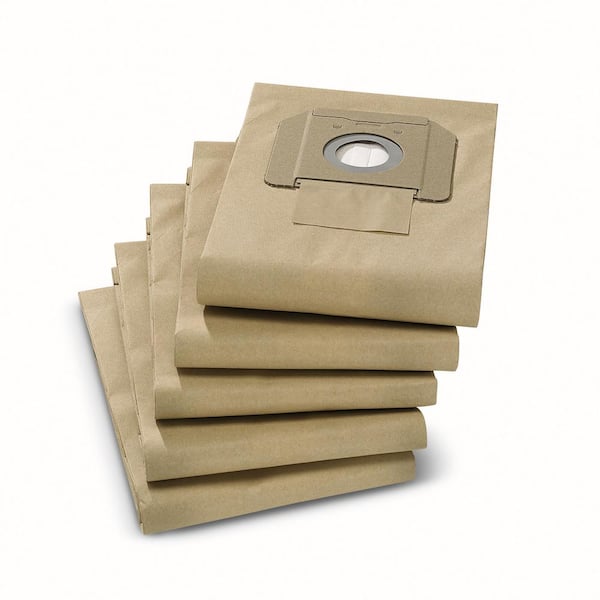 Karcher NT 25/1 and NT 35/1 Paper Filter Bags for Wet/Dry Vacuum Accessory (5-Pack)