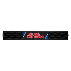 NCAA- 3.25 in. x 24 in. Black University of Mississippi (Ole Miss) Drink Mat
