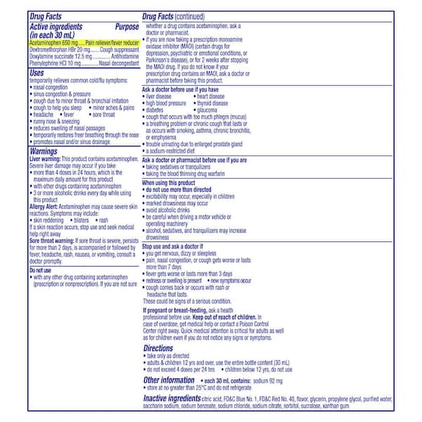 1 oz NyQuil Severe Cold & Flu Single Dose Cough Medicine