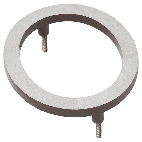 Montague Metal Products 4 in. Satin Nickel/Roman Bronze 2-Tone Aluminum Floating or Flat Modern House Number 0