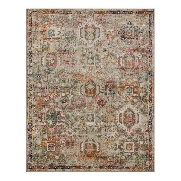 Home Decorators Collection Medallion Tan 7 ft. 10 in. x 10 ft. Indoor Area Rug