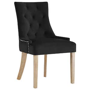 Pose Black Upholstered Fabric Dining Chair