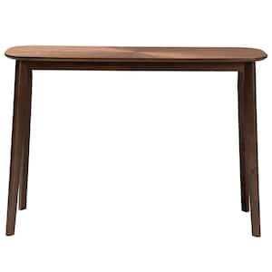 Wendy 48 in. Walnut Standard Rectangle Wood Console Table