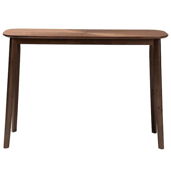 Baxton Studio Wendy 48 in. Walnut Standard Rectangle Wood Console Table