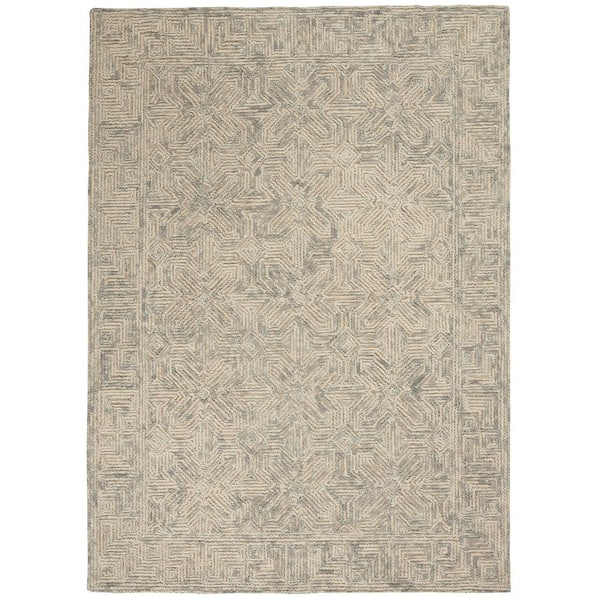 Vail Beige/Grey 5 ft. x 7 ft. Contemporary Area Rug