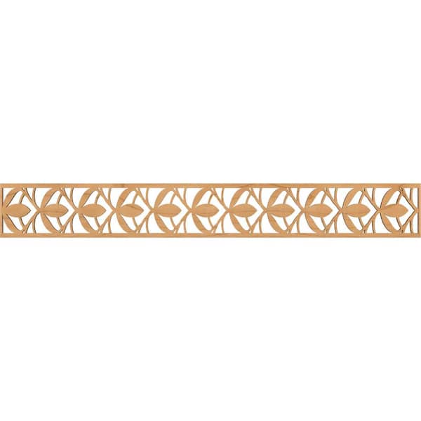 Ekena Millwork Salem Fretwork 0.25 in. D x 46.5 in. W x 6 in. L Maple Wood Panel Moulding