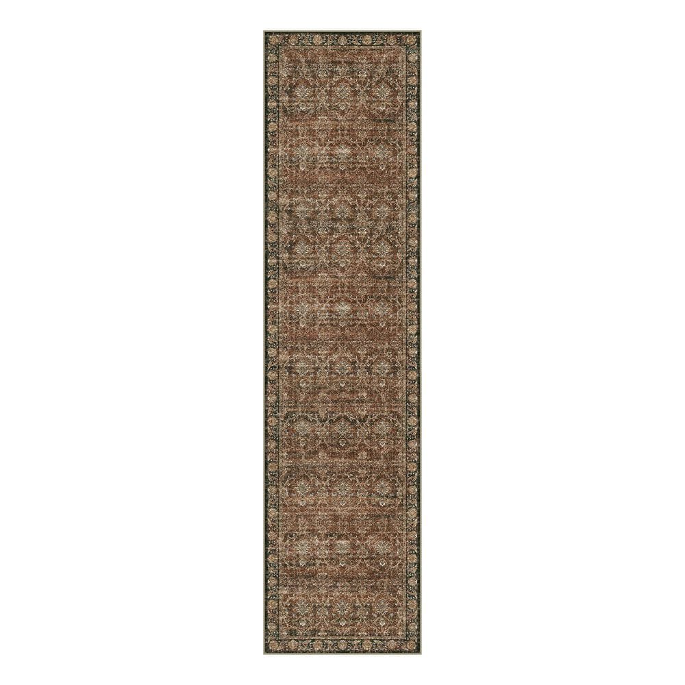 Shimmer Red 2 ft. x 8 ft. Washable Distressed Vintage Floral Runner Rug price history on PriceWatchPro