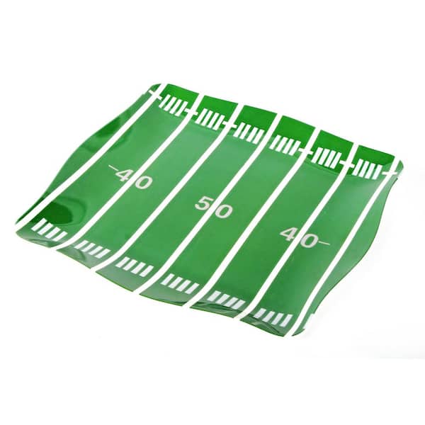 Encore Sports Football Field Green/White Melamine Tray