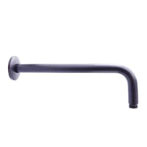 12 in. Right Angled Shower Arm with Flange in Oil Rubbed Bronze