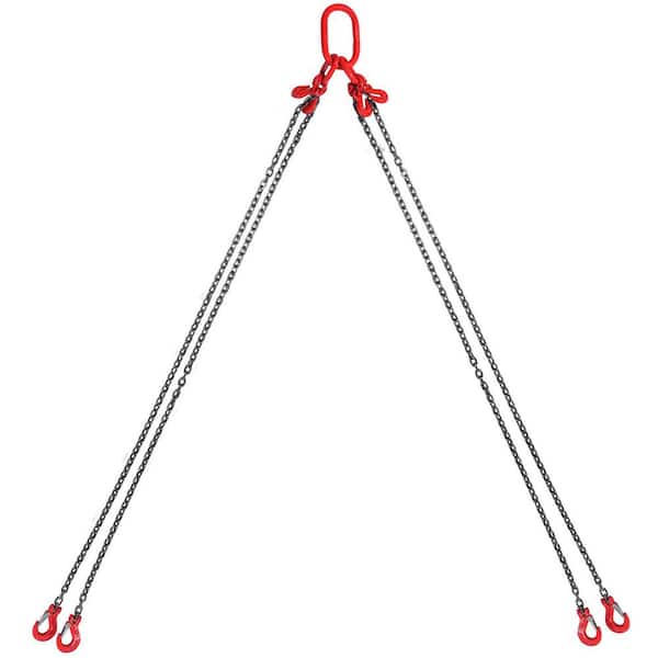 SKYSHALO Chain Sling, 1/4 in. x 5 ft. Lifting Chains with Hooks, G80 Chain Hoist Lifts, 6600 lbs. /3 Ton Lifting Sling Chains