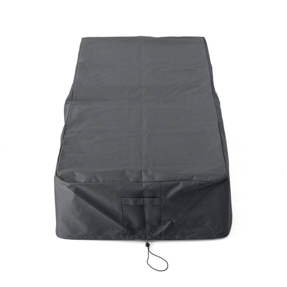 Gray Waterproof Fabric Outdoor Chaise Lounge Cover