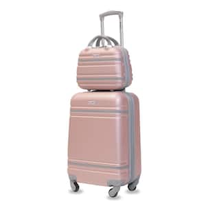 Varsity 2-Piece Rose Gold/Grey Carry-On Spinner Cosmetic Suitcase