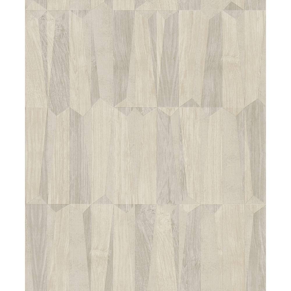 Fusion Collection Geo Point Wood Effect Motif Cream/Grey Matte Finish Non-P