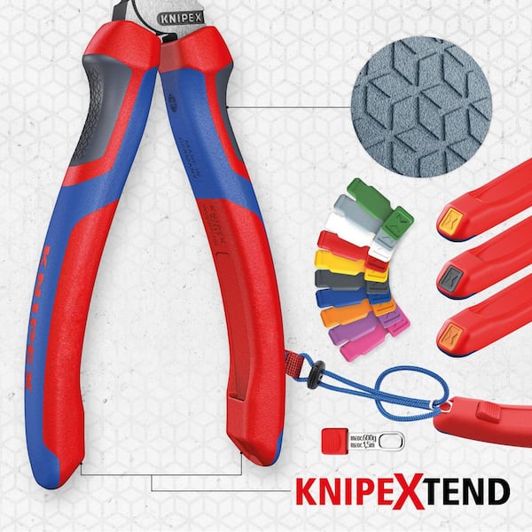 KNIPEX 8 in. Angled Long Nose Pliers with Cutter and Dual