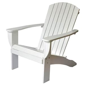 White Cedar Extra Wide Adirondack Chair with Built-In Bottle Opener and Matching Folding Table