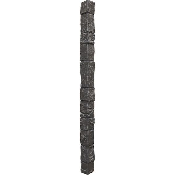 Ekena Millwork 3 in. x 3 in. Dark River Composite Universal Outside Corner for StoneWall Faux Stone Siding Panels