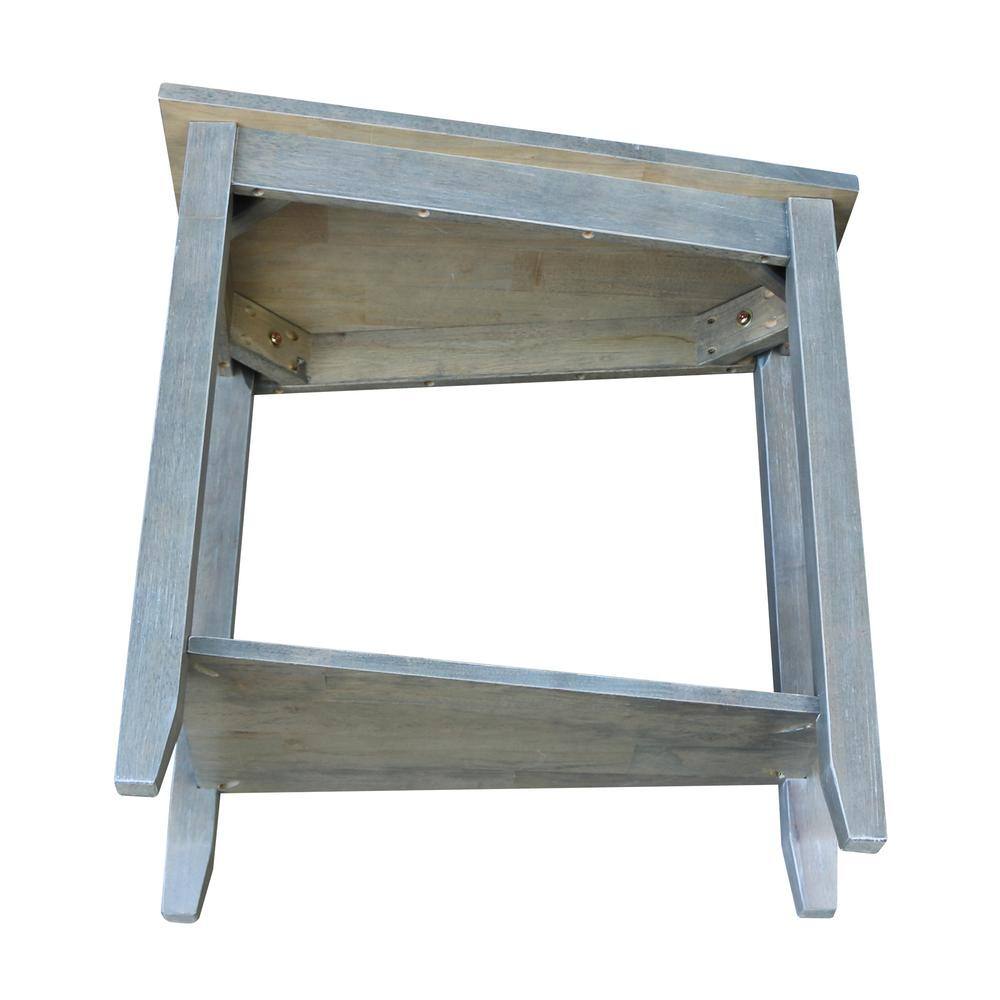 Elegant Triangular Solid Wood Keystone Accent Table
