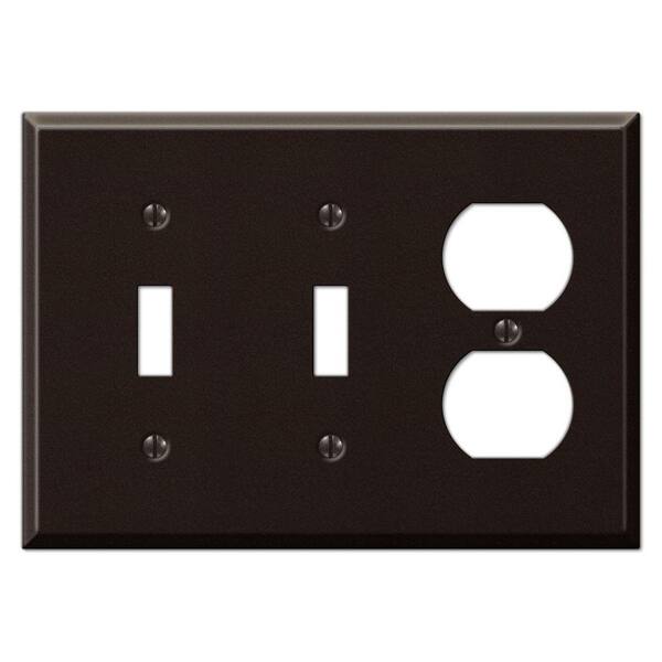 Creative Accents Bronze 3-Gang 2-Toggle/1-Duplex Wall Plate