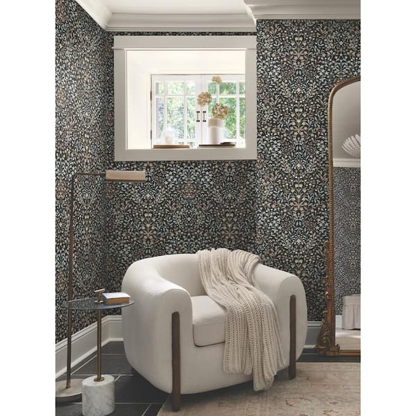 Garden Black And Neutral Terrace Wallpaper
