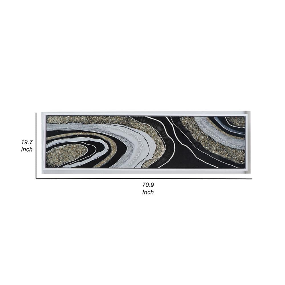 Large Multicolor Abstract Landscape Canvas Wall Art
