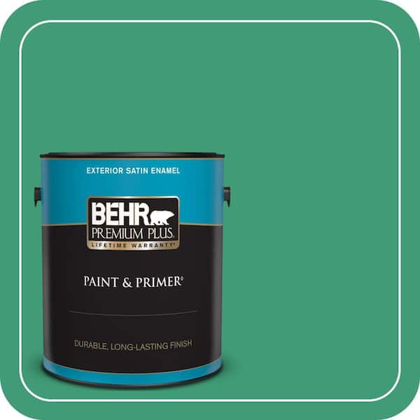 BEHR PREMIUM PLUS 1 gal. #MQ6-42 Dancing Jewel Satin Enamel Exterior Paint & Primer