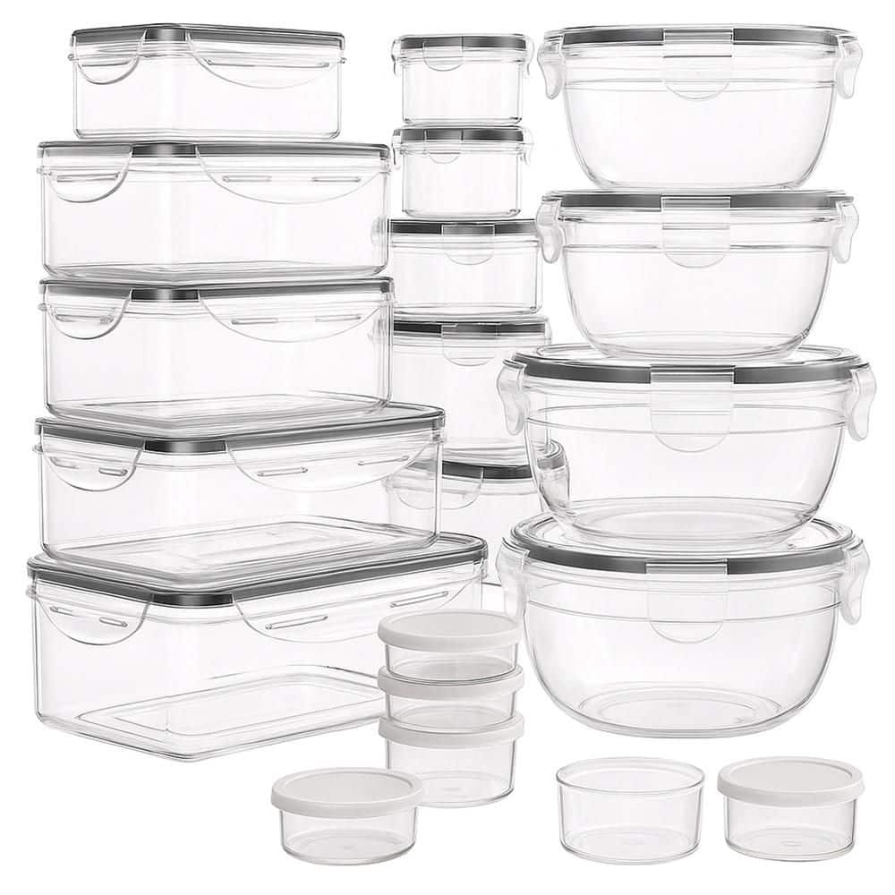 Airtight Plastic Food Storage Containers with Lids 40-Pack Leakproof Reusable Microwave Safe Kitchen Set price history on PriceWatchPro