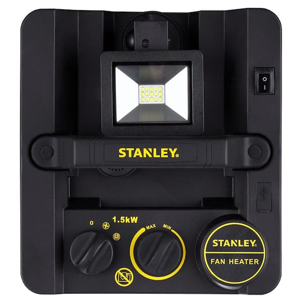 Stanley 5,100 BTU Electric Forced Air Space Fan Heater with LED Light and  USB ST-400LED-120 - The Home Depot
