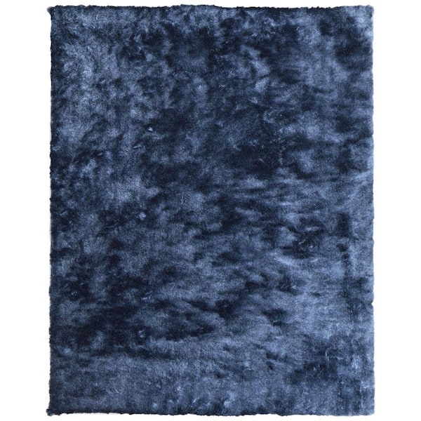 4 x 6 Blue Solid Color Area Rug