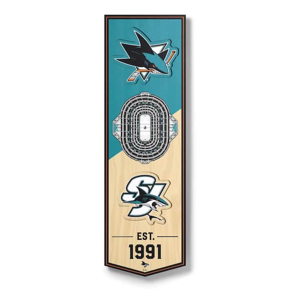 NHL San Jose Sharks 6x19 3D Stadium Banner
