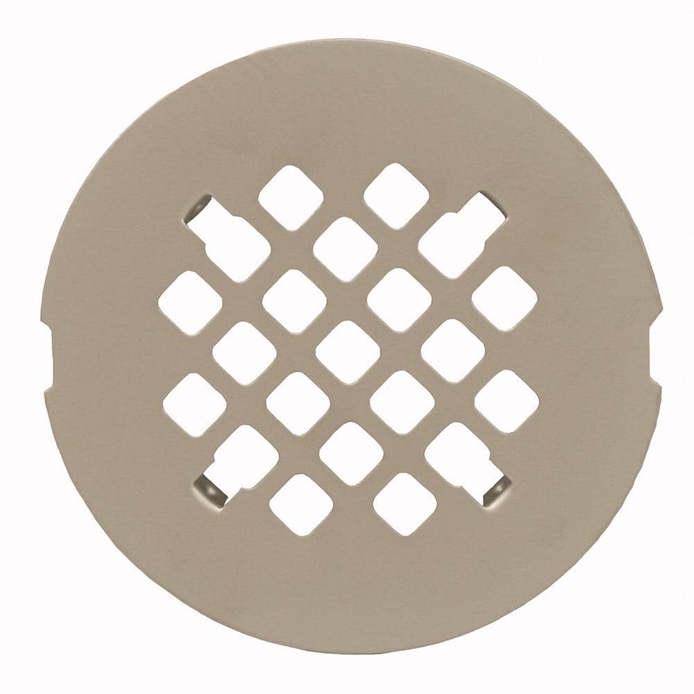 4-1/4 in. Round Replacement Snap-In Strainer in Brushed Nickel for No Caulk Fiberglass Shower Stall Drains price history on PriceWatchPro