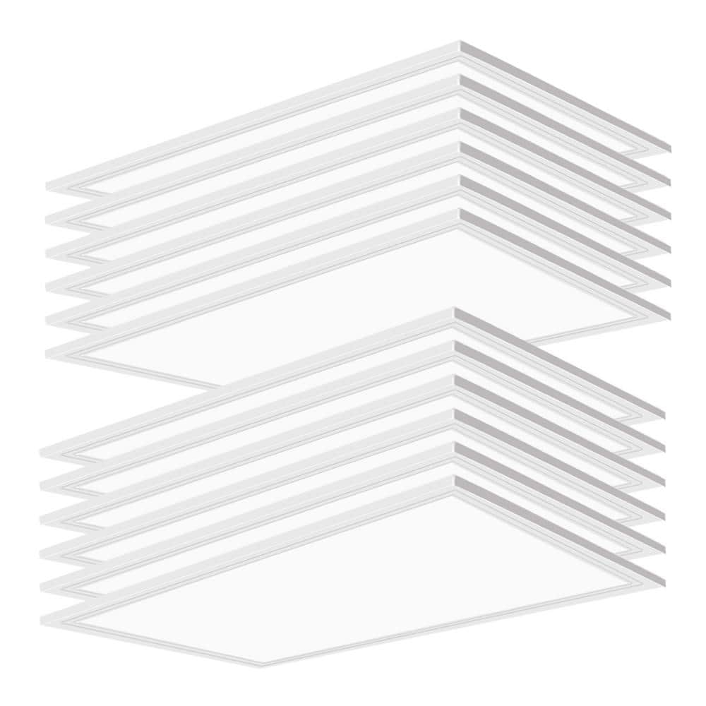 2 ft. x 4 ft. 7800 Lumens Integrated LED Drop-In Ceiling Panel Light, 5000K White Color, Dimmable (12-Pack) price history on PriceWatchPro