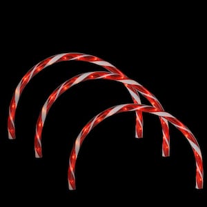 Candy Cane Arch Outdoor Christmas Pathway Lights (Set of 3)