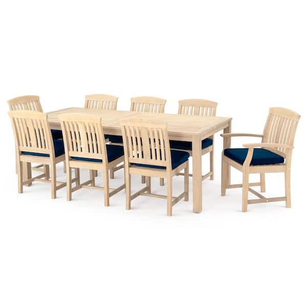 9 piece wooden outdoor setting