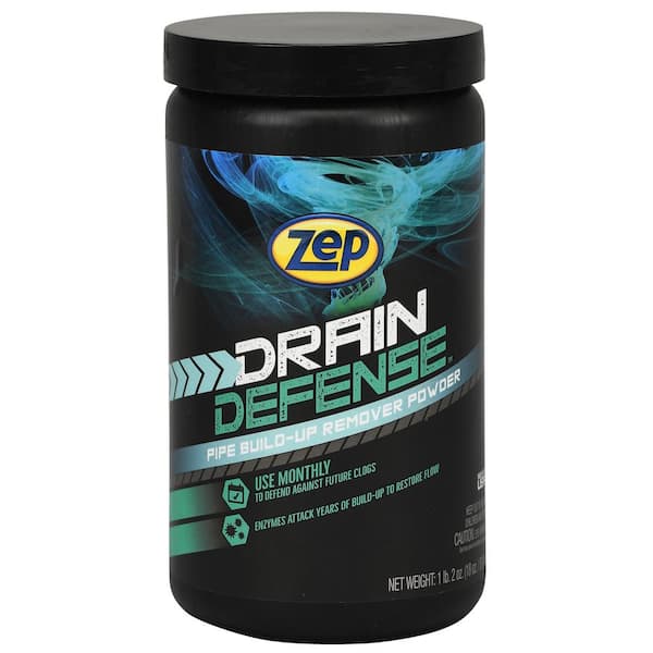 ZEP 18 oz. Drain Defense Pipe Build Up Remover Powder (Case of 12)