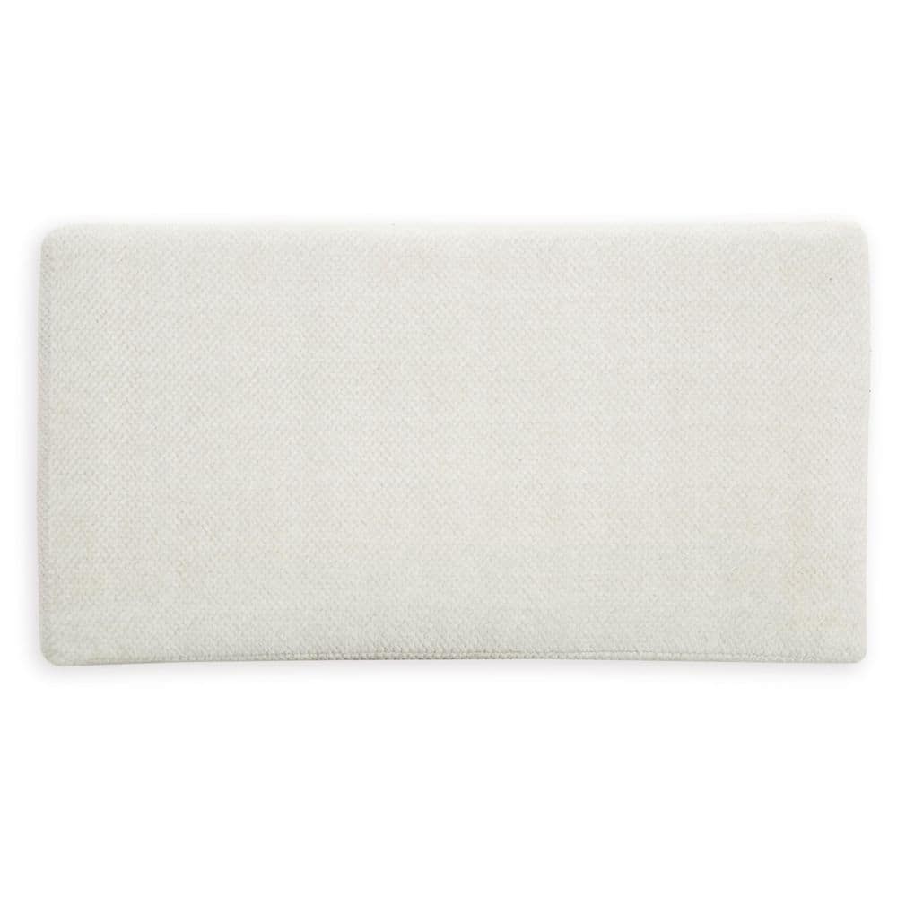 Oversized White Upholstered Contemporary Ottoman