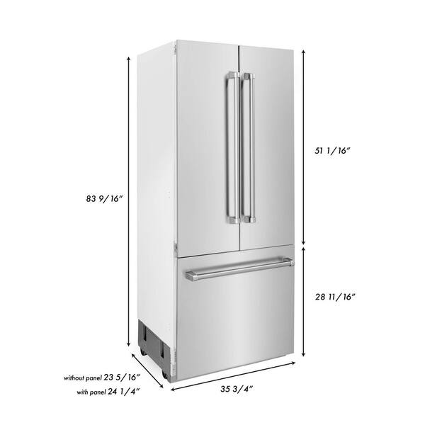 36 fridge height