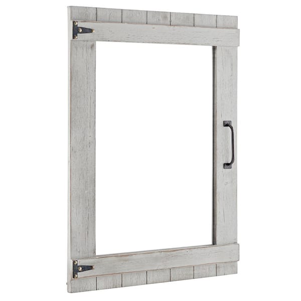 Photo 1 of FirsTime & Co.® Weathered Farmhouse Barn Door Mirror, American Crafted, Rustic Gray, 24 x 1 x 32 in, (70023)
