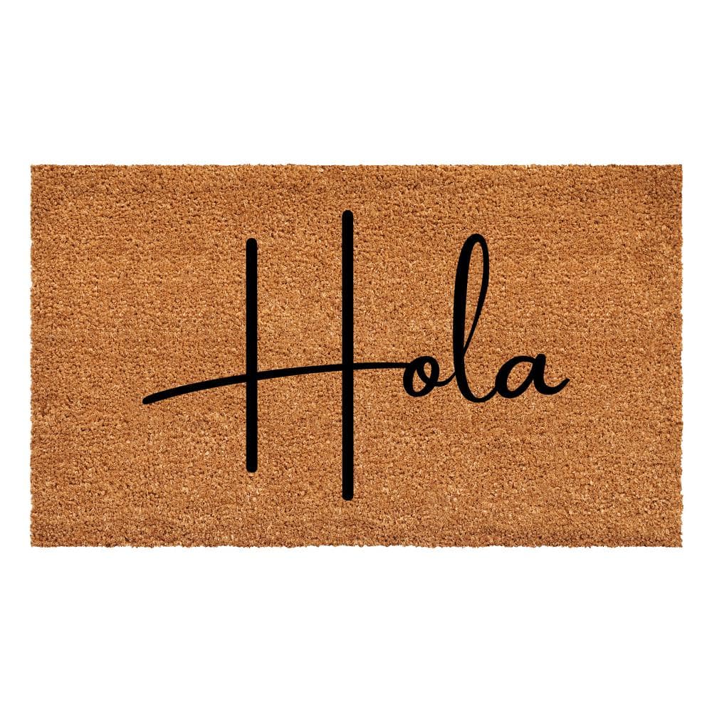 Natural Coir and Vinyl Rectangular Hola Doormat