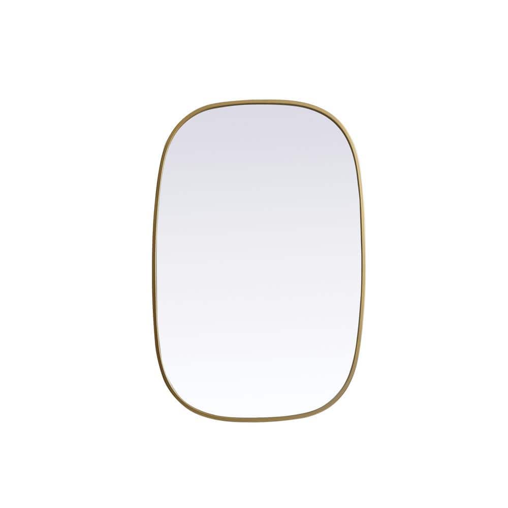 Brass Framed Oval Full Length Bathroom Mirror